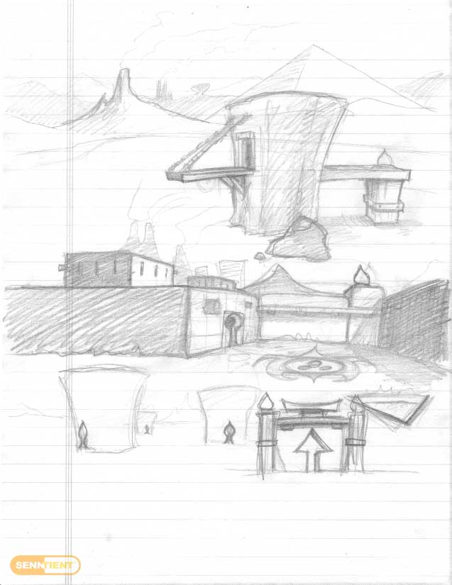 Sonic X-treme - Environment Sketch 1