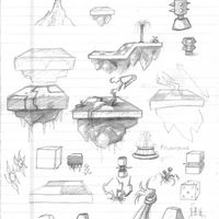 Sonic X-treme - Floating Stones Sketch
