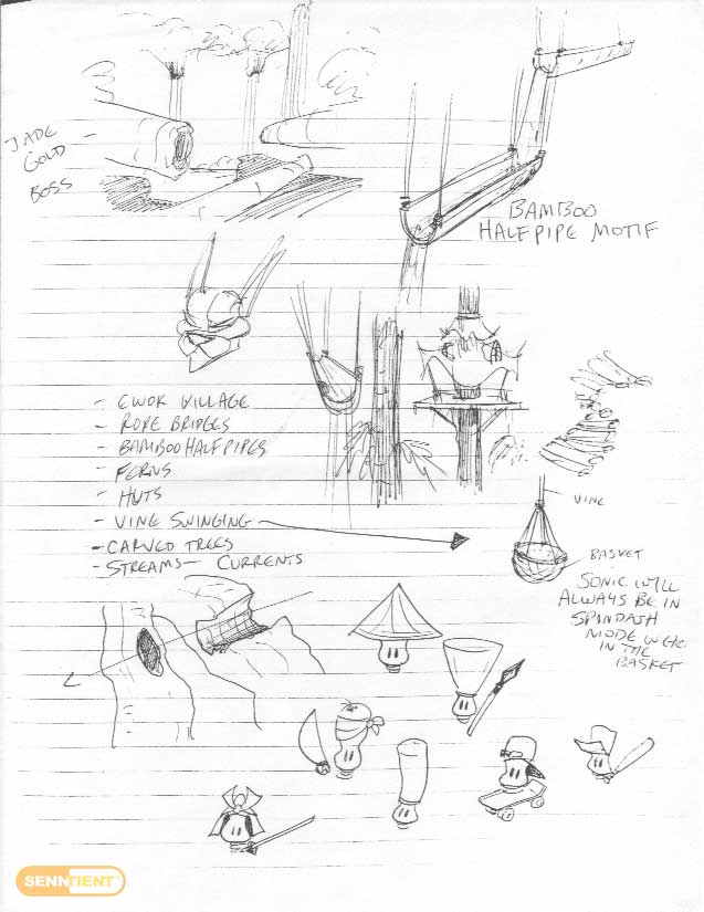 Sonic X-treme - Jade Gold Sketch